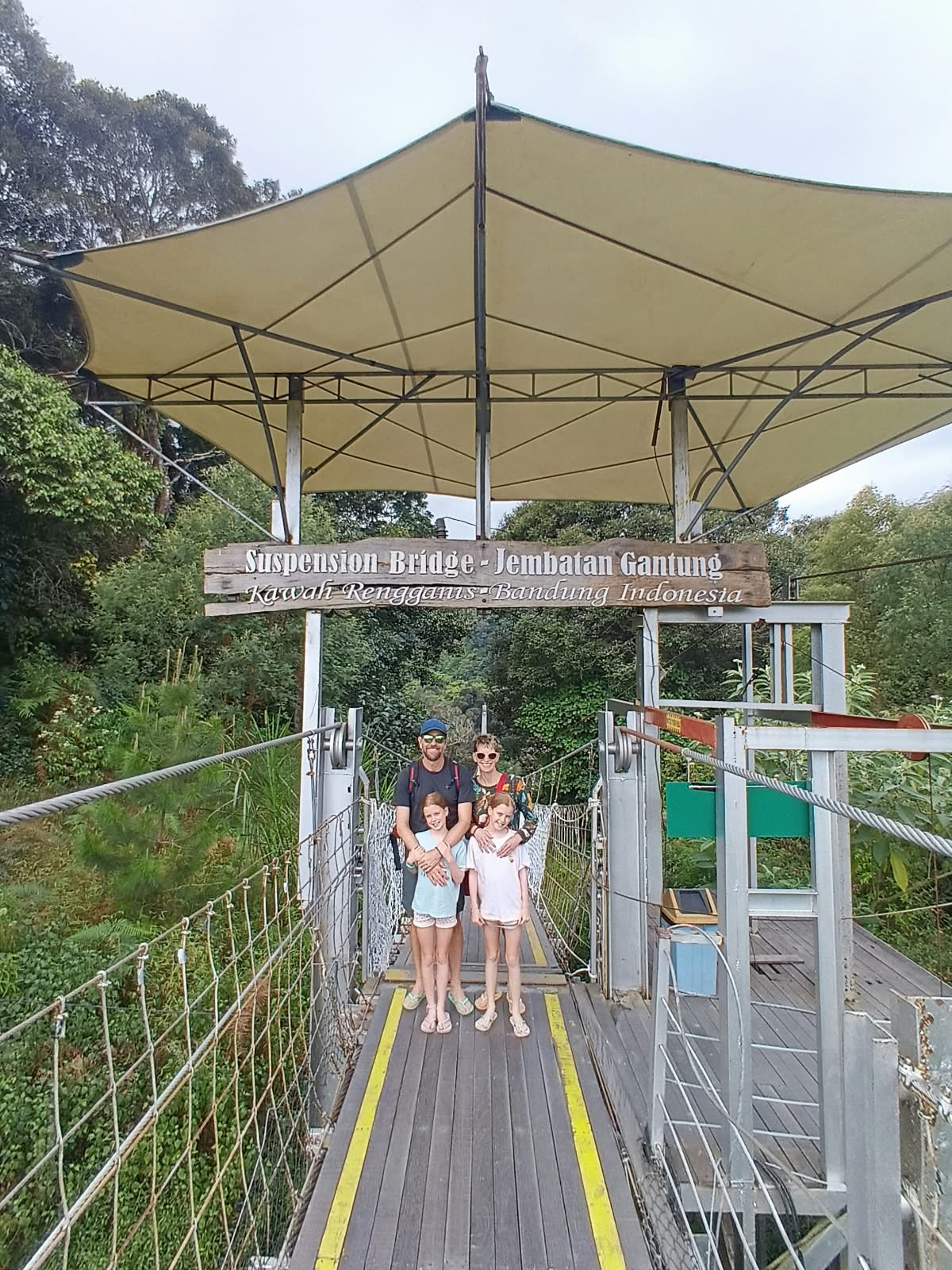 Family enjoying the natural hot springs